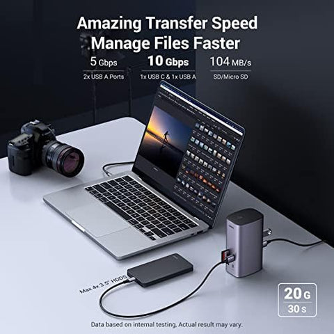 UGREEN USB C Docking Station,13-in-1 Dock Triple Display Monitor , HDMI DP 4k@60Hz (8K Max), 10 Gbps USB-C and USB A, Ethernet, Audio, SD/TF, 100W Charging for MacBook and More.