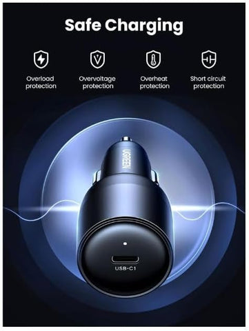 UGreen 150W 4-Port Gan Fast Car Charger Pd Usb C Port With E