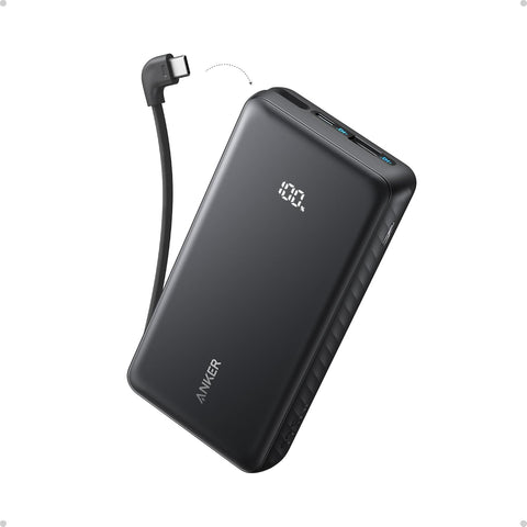 Anker Zolo Power Bank, 20k, 22.5W Max, USB-C In and Out Fast Charging Battery Pack, Slim Travel Essential Phone Power Bank, For iPhone 17/16/15Series, iPad, MacBook Air, Galaxy, and More
