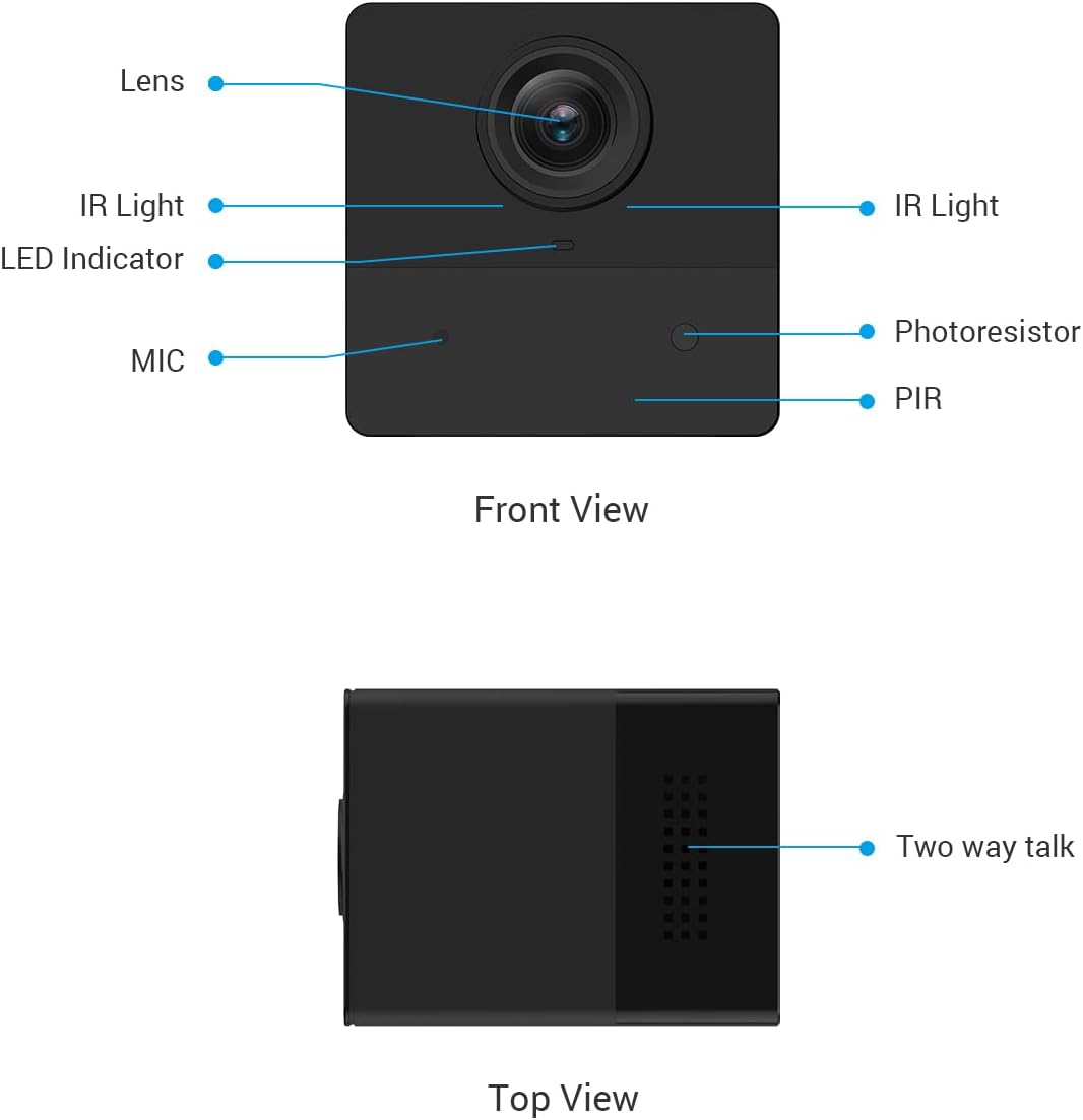 EZVIZ BC2 Security Camera with Battery, 1080p WiFi camera CCTV with PIR Motion, smart Human Detection, Two Way Audio Talk, Easy Install with Magnetic Base, supported Cloud & SD card Storage