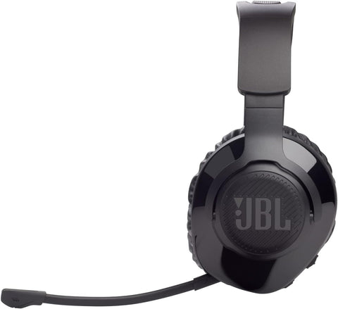 JBL Quantum 300 Hybrid Wired Over-Ear Gaming Headphones with Voice-Focus Flip-Up Mic, QuantumSURROUND Realistic Spatial Soundstage, Lightweight, Memory Foam Comfort, PC and Consoles Compatible - Black