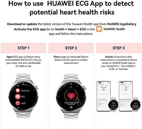 HUAWEI WATCH GT 3 Pro Smartwatch - Fashion Fitness Tracker and Health Monitor with Heart Rate, ECG, Blood Oxygen & Menstruation Cycle Tracking - Battery Up to 7 Days - Bluetooth - 43" White Ceramic