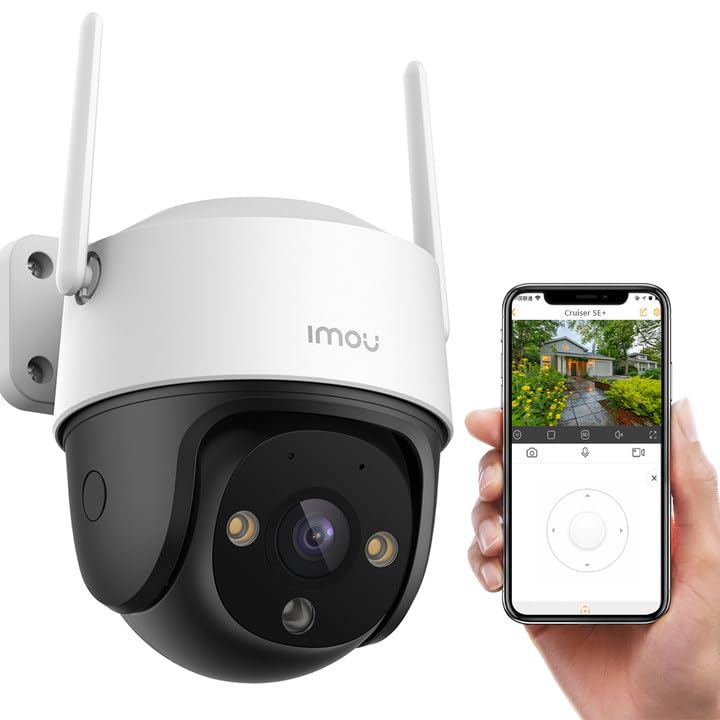 Imou Cruiser SE+ 3K Camera, Outdoor Security Camera for Home, WiFi CCTV Camera for Home, Surveilliance Camera with 360° Coverage, Human/Motion Detection, Smart Night Vision, IP66, Two-Way Talk, Alexa