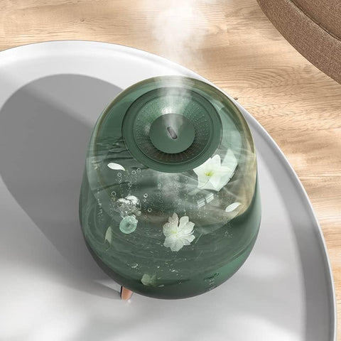 Deerma DEM F329 Air Humidifier 5L Household Silent Mini Aromatherapy Humidification Transparent Water Tank Office, Green"Min 1 year manufacturer warranty"