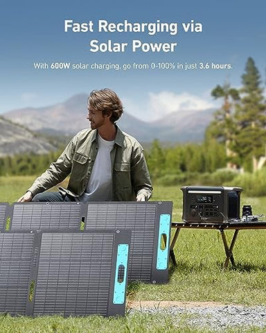 Anker SOLIX F1500 Portable Power Station, 1800W Solar Generator, PowerHouse Design, 1536Wh Battery Generators for Home Use, LiFePO4 Power Station for Outdoor Camping and RVs (Solar Panel Optional)