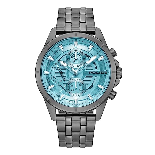 Police Malawi Analog Gents Watch With Stainless Steel Bracelet Water Resistant 45mm