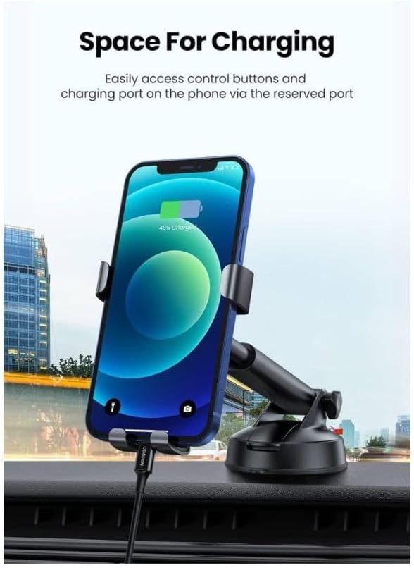 UGREEN 60990 Gravity Phone Holder with Suction Cup (Black) LP200