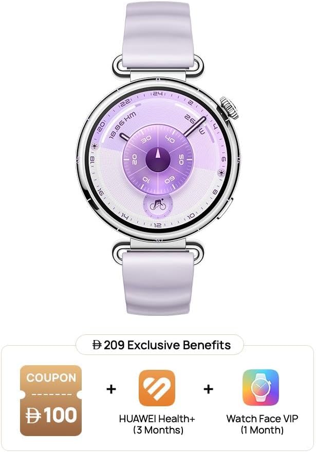 HUAWEI WATCH GT 6 Smart Watch, 41mm, upto 21 days battery life, GPS Smart Watches with 100+ Sports Mode, Cycling, iOS & Android Compatible, Emotional Wellbeing, Health Monitoring, Purple