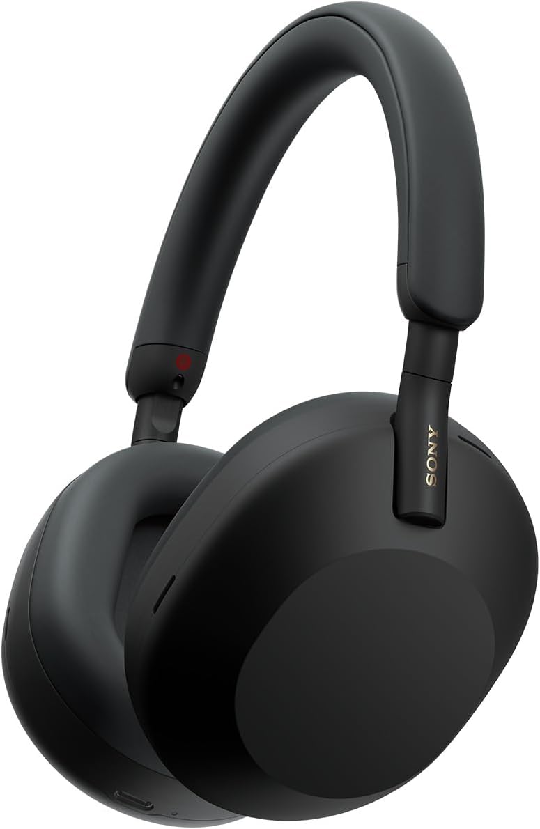 Sony WH 1000XM5 Noise Cancelling Wireless Headphones 30 hours battery life Over ear style Optimised for Alexa and the Google Assistant with built in mic for phone calls Black, One Size