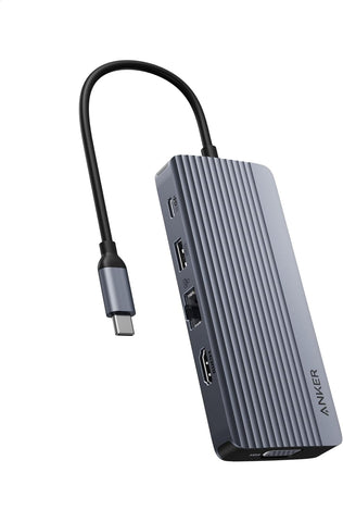 Anker USB C Hub, Triple Display USB-C Hub (14-in-1), 4K@60Hz HDMI with 100W Max Power Delivery, 5 Gbps USB-C and USB-A Data Ports, For Macbook, Lenovo, Dell XPS, HP Laptops, and More