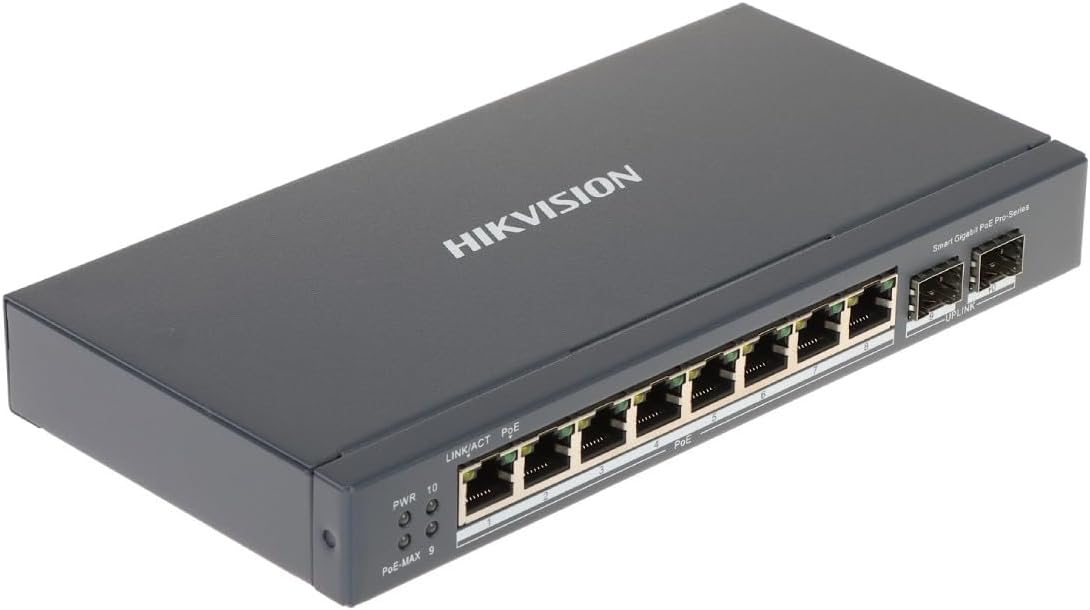Hikvision Digital Technology DS-3E1510P-SI network switch Managed L2 Gigabit Ethernet (10/100/1000) Power over Ethernet (PoE) Black