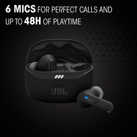 JBL Tune Beam 2 True Wireless Adaptive Noise Cancelling with Smart Ambient Earbuds, Personi-Fi 3.0, Multi-point connection, 6-Mics Technology, 48H Battery, Water and Dust Resistant - JBLTBEAM2BLK