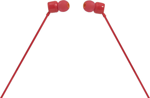 JBL Tune 110 JBLT110RED Wired In-Ear Headphones with Mic, Red
