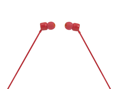 JBL Tune 110 JBLT110RED Wired In-Ear Headphones with Mic, Red