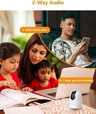 Imou 1080P Security Camera Surveillance Camera Indoor, 360° Wi-Fi Camera for Home Smart with Human Detection Motion Tracking Two-Way Audio IR Night Vision Privacy Mode for Baby Pet (Ranger 2C 2MP)