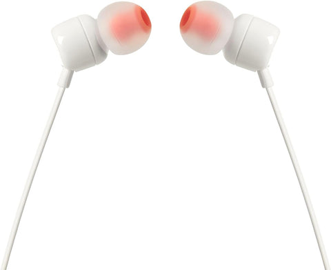 JBL Tune 110 JBLT110RED Wired In-Ear Headphones with Mic, Red