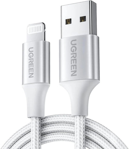 UGREEN USB-A to Lightning MFI Cable Alu Case with Nylon Braided 2m SIL
