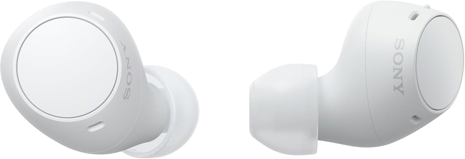 Sony WF-C510 Truly Wireless Earbuds, 22 hours battery life, Clearer hands-free calling, Multipoint Connection, Ambient Sound Mode, IPX4 Water Resistance, White, UAE Version - 1-Year warranty