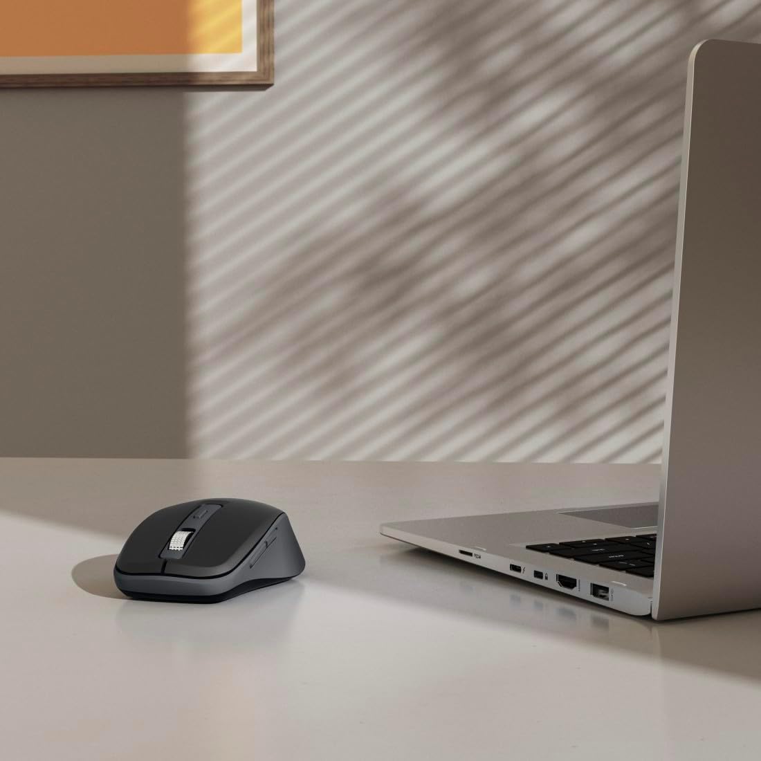 Hama Wireless Bluetooth Wireless Mouse Multi Device 7 Buttons AI Assistant | Bluetooth mouse, black, without clicking noise, 800/1200/1600 dpi, ideal as a computer mouse and laptop mouse