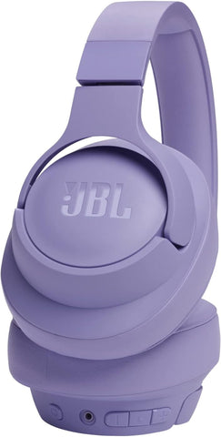 JBL Tune 720BT Wireless Over-Ear Headphones, Pure Bass Sound, Bluetooth 5.3, 76H Battery, Hands-Free Call, Multi-Point Connection, Foldable, Detachable Audio Cable - White, JBLT720BTWHT