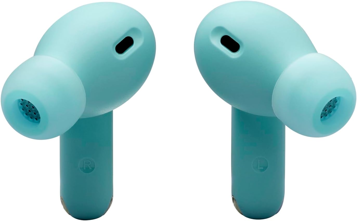 JBL Wave Beam 2 Adaptive Noise Cancelling with Smart Ambient True Wireless Earbuds, Deep Bass, Comfort Fit, 40H Battery, Hands-Free + VoiceAware, Water and Dust Resistant - JBLWBEAM2BLU, Blue