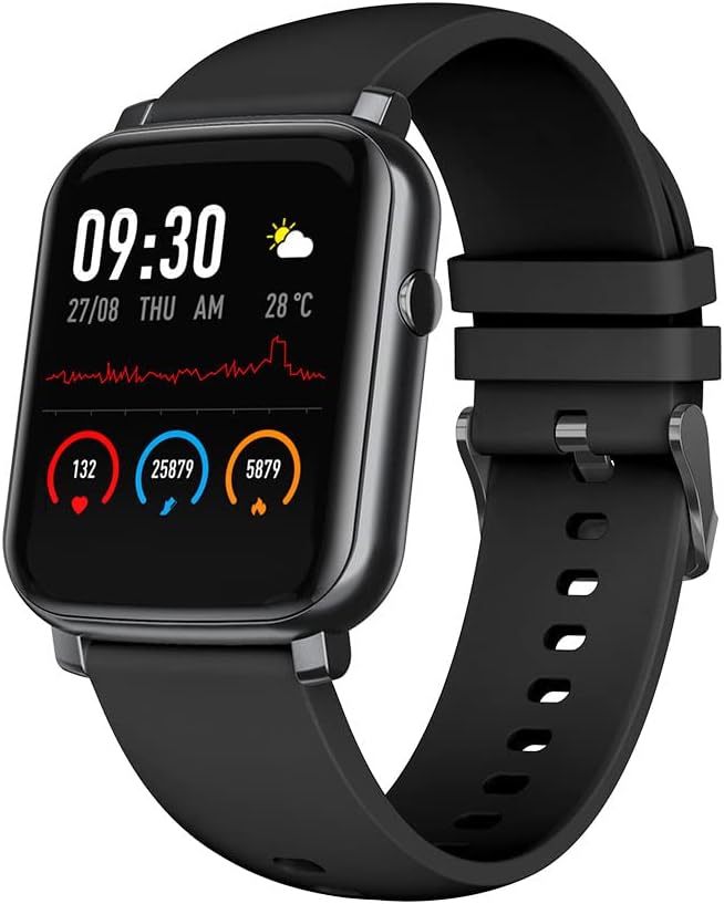 French Connection F1 Touch Screen Unisex Smartwatch With Heart Rate & Blood Pressure Monitoring Upto 14 Days Active Battery Life And Silicone Strap - F1-B - 42 Mm