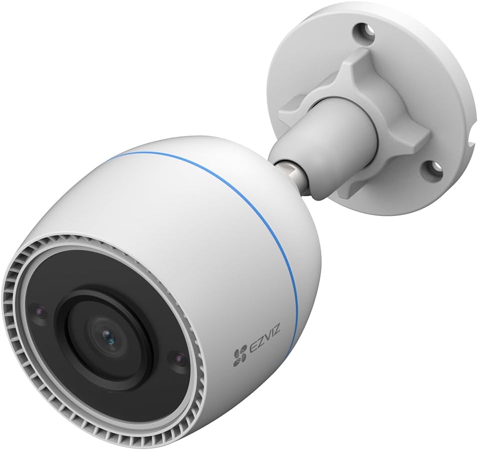 EZVIZ H3c Security Camera, 1080p 2MP Outdoor WiFi Camera CCTV for Home with IR Night Vision, AI Human Shape Detection, Weatherproof Design, Audio Pick-Up, Compatible with Alexa & Google Assistant