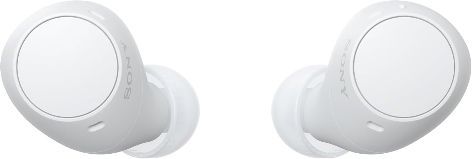 Sony WF-C510 Truly Wireless Earbuds, 22 hours battery life, Clearer hands-free calling, Multipoint Connection, Ambient Sound Mode, IPX4 Water Resistance, White, UAE Version - 1-Year warranty