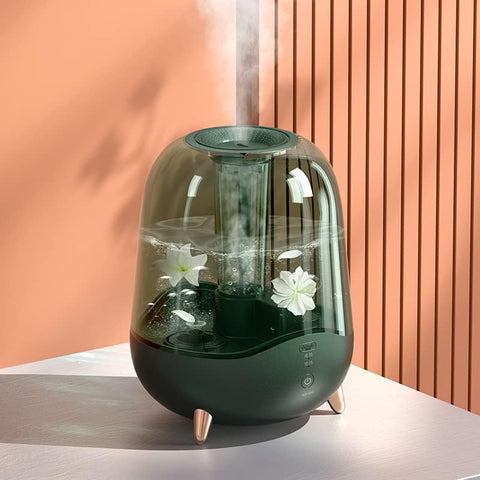 Deerma DEM F329 Air Humidifier 5L Household Silent Mini Aromatherapy Humidification Transparent Water Tank Office, Green"Min 1 year manufacturer warranty"