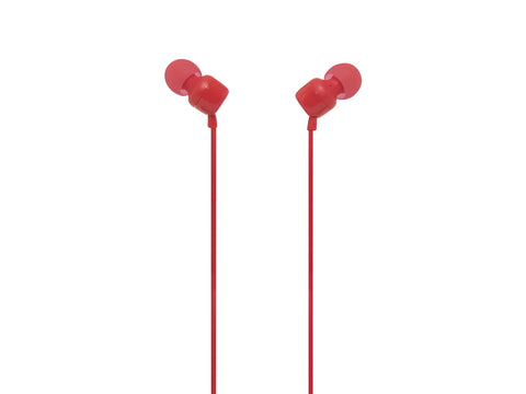 JBL Tune 110 JBLT110RED Wired In-Ear Headphones with Mic, Red