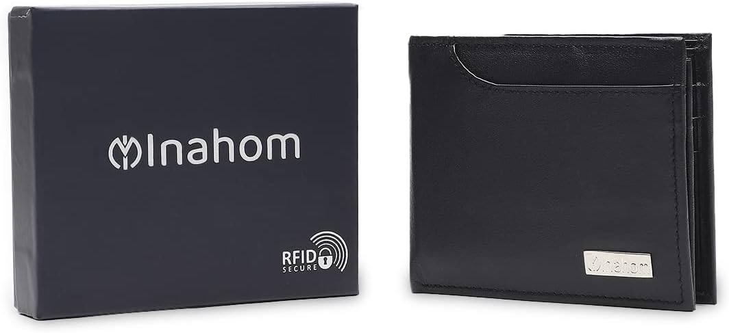 Bi-Fold Organised Wallet Flat Nappa Genuine and Smooth Leather Upper IM2021XDA0002-400-Navy Blue