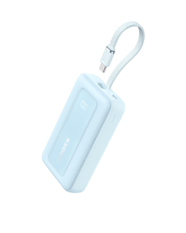 Anker Zolo Power Bank, 20,000mAh 30W High-Speed Portable Charger with Built-In USB-C Cable, Battery Pack For iPhone 17/17 Air/17 Pro/17 Pro Max/16 Series, Galaxy, and More (Black, 20000 mAh)