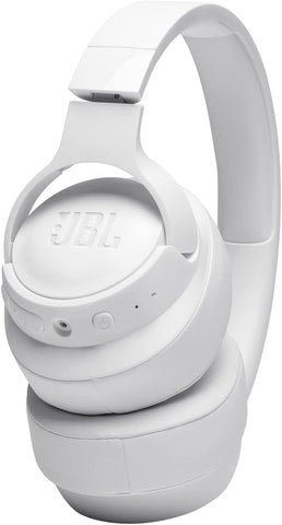 JBL Tune 720BT Wireless Over-Ear Headphones, Pure Bass Sound, Bluetooth 5.3, 76H Battery, Hands-Free Call, Multi-Point Connection, Foldable, Detachable Audio Cable - White, JBLT720BTWHT