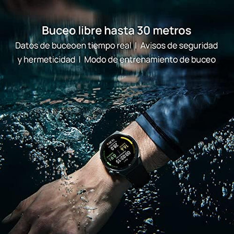 Huawei Watch Gt 3 Pro Smartwatch, 46Mm, Free-Diving Mode, Durable Battery Life, Wireless Fast Charging, Heart Rate & Blood Oxygen Monitoring, Bluetooth Calls, Light Titanium Case, Light Titanium Strap