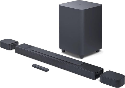 JBL Bar 1000 7.1.4 Channel Soundbar with Detachable Speakers, Dolby Atmos Surround, DTS:X + MultiBeam, PureVoice Tech, 880W Output, Built-In WiFi, Voice Assistant, 3D Sound - Black, JBLBAR1000PROBLKUK