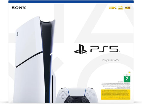 Sony PlayStation 5 Slim Disc Console, 1TB SSD, UAE Version, White, Includes DualSense Wireless Controller & Disc Drive