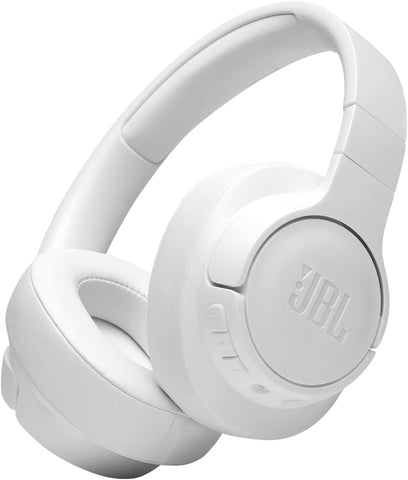 JBL Tune 720BT Wireless Over-Ear Headphones, Pure Bass Sound, Bluetooth 5.3, 76H Battery, Hands-Free Call, Multi-Point Connection, Foldable, Detachable Audio Cable - White, JBLT720BTWHT