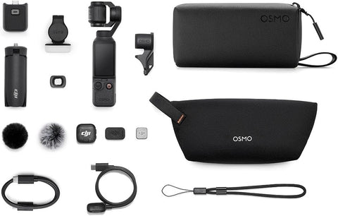 DJI Osmo Pocket 4 Creator Combo, Pocket Gimbal Vlog Camera, 1″ CMOS & 4K/240fps, 3-Axis, 2× Lossless Zoom, 107GB Built-in Storage, Mic 3 Transmitter, Osmo Mini Tripod, UAE Version, Official Warranty