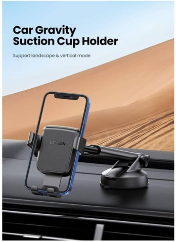 UGREEN 60990 Gravity Phone Holder with Suction Cup (Black) LP200