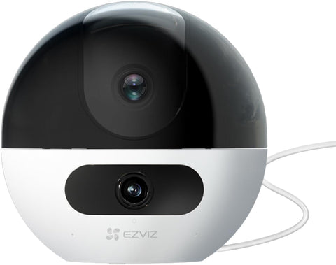 EZVIZ C60P WiFi Surveillance Camera with 2K+ Dual Lens, 360° Indoor Camera with Person Detection and Auto Tracking, Two-Way Audio with Touch Button, Alexa and Google