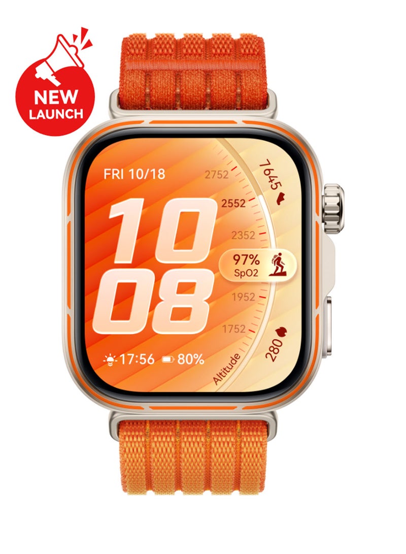 HUAWEI WATCH FIT 5 Pro Smartwatch, 44.5mm FullView Display, iOS & Android, upto10 Days Battery Life, Golf, Health Management, Sleep & Heart Monitor, ECG, NFC, Mini Work-out, Orange | Best Price UAE | Dubai, Abu Dhabi