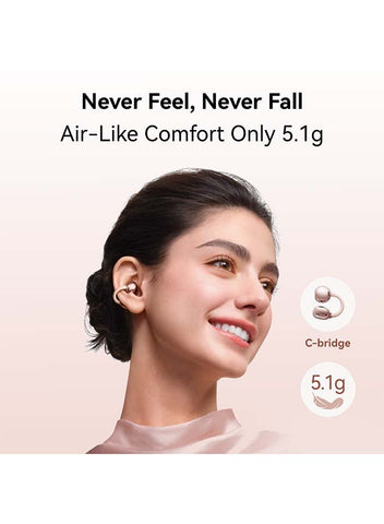 HUAWEI FreeClip 2 Wireless Earphones, Bluetooth Earbuds, Airy C-bridge Design, Adaptive Open-ear Listening, Crystal-clear Calls, 38 Hours Long Battery Life, Compatible with iOS & Android, IP57, white | Best Price UAE | Dubai, Abu Dhabi
