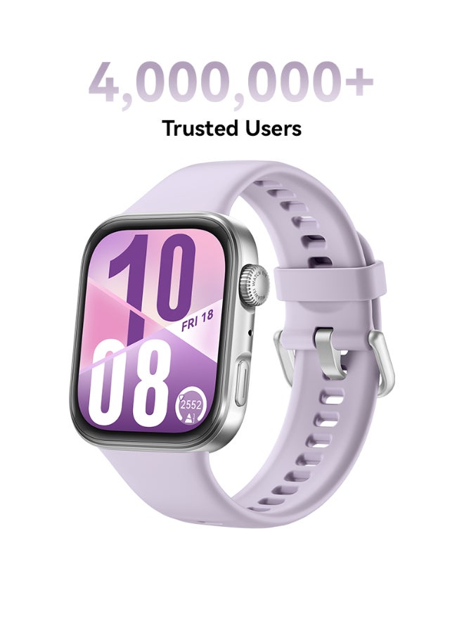 HUAWEI Watch FIT4 Smart Watch, 1.82” Display, 100+ Sports modes, Fitness and Sleep Tracker, Heart Rate Monitor, Emotional Wellbeing Assistant, up to 10-Day Battery Life, iOS & Android Purple | Best Price UAE | Dubai, Abu Dhabi