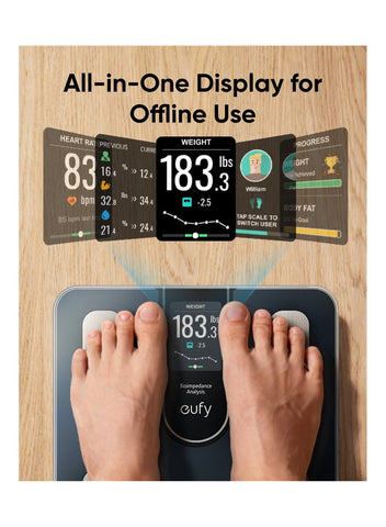 eufy eufy Digital Bathroom Scales for Body Weight with Large TFT Screen, All-in-One Display for Offline Use, Bluetooth, 16 Metrics, BMI, Multi-Modes, High Accuracy, Smart Scale C20 | Best Price UAE | Dubai, Abu Dhabi