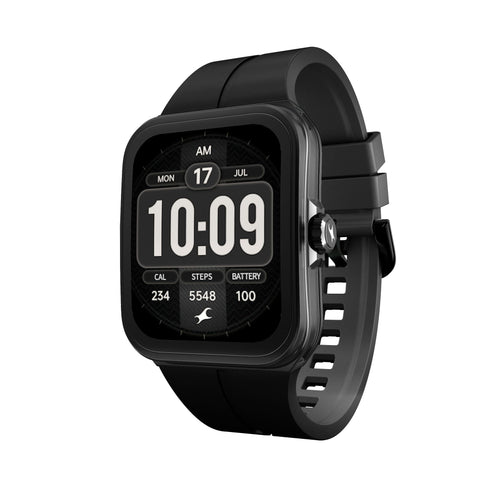 Fastrack VOX CirQ Smart Watch with AI Chat & AI Watchfaces, 1.38” TFT Display, Ripple Design, BT Calling, 24/7 Health Suite, SpO2, HRM, Sleep Tracking, IP68 Water Resistant - Onyx Black