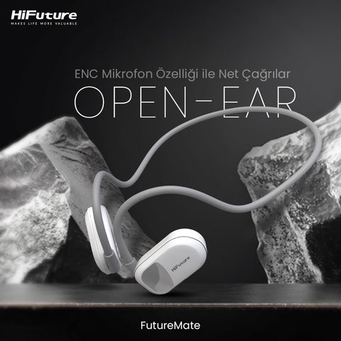 Hifuture FutureMate ENC Air Conduction Headphones - Grey White