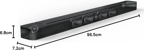 JBL Bar 1000 7.1.4 Channel Soundbar with Detachable Speakers, Dolby Atmos Surround, DTS:X + MultiBeam, PureVoice Tech, 880W Output, Built-In WiFi, Voice Assistant, 3D Sound - Black, JBLBAR1000PROBLKUK