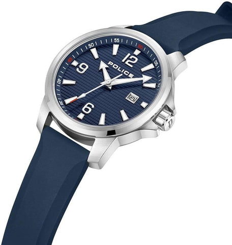 Police Mensor Gents Analog Watch With Leather Strap 44mm