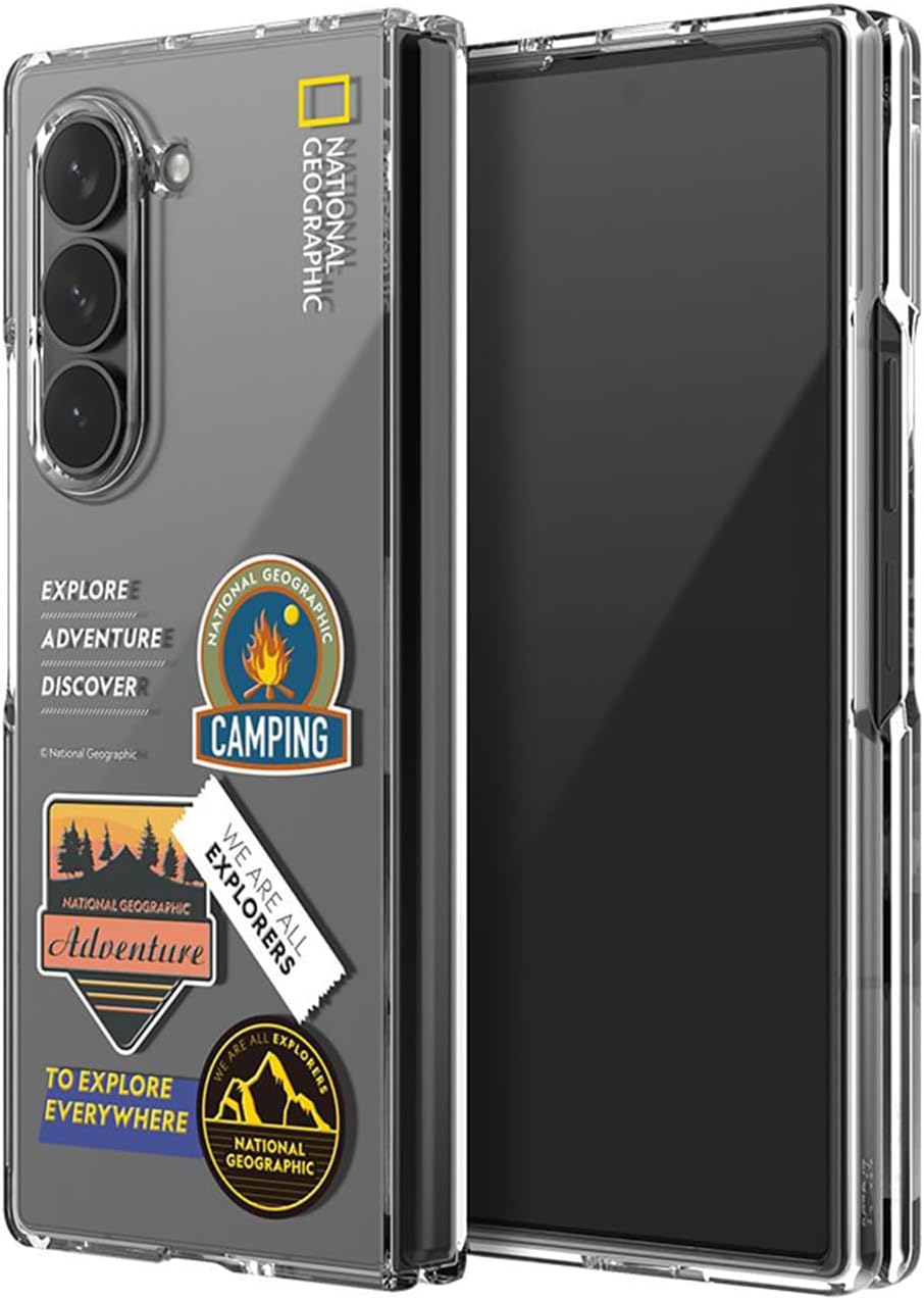 National Geographic Crystal Slim Fit Case (Galaxy Z Fold Series) Galaxy Z Fold 6 Camping Logo - Transparent