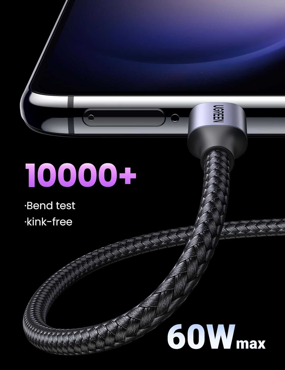 UGREEN 30W Charger with Cable for iPhone 16 Pro Cable Nexode GaN USB C Power Adapter Foldable Samsung Charger Type C Plug Set with 1M 60W USB Cable for iPhone 16 Pro Max/15, iPad, Galaxy S25, etc